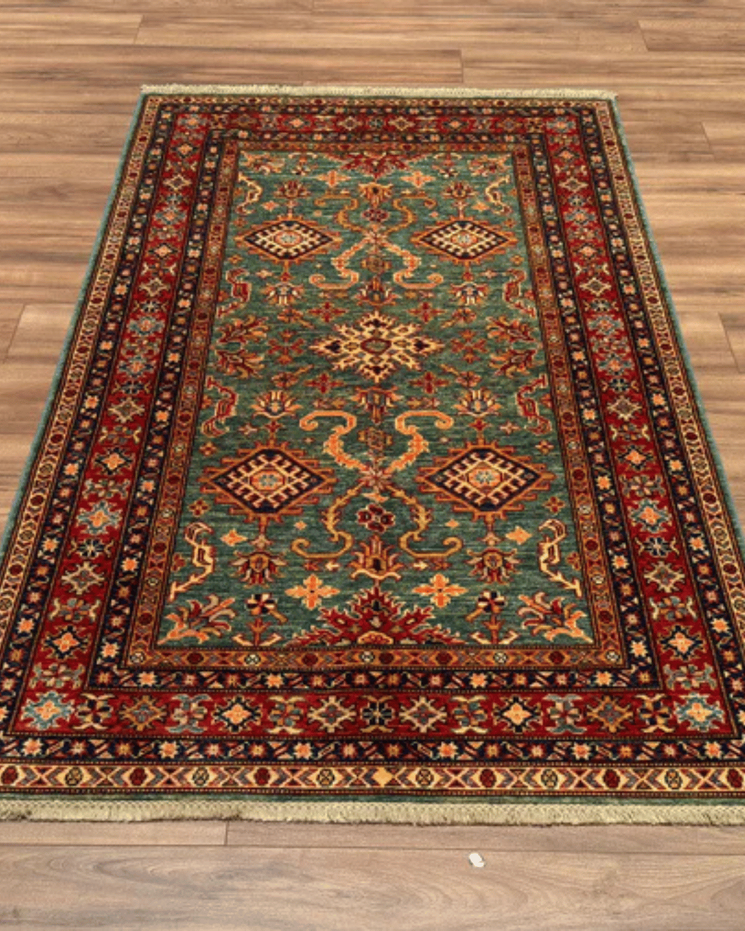 Shirvan Hand-Knotted Wool Rug 3' 9" x 6' 5"