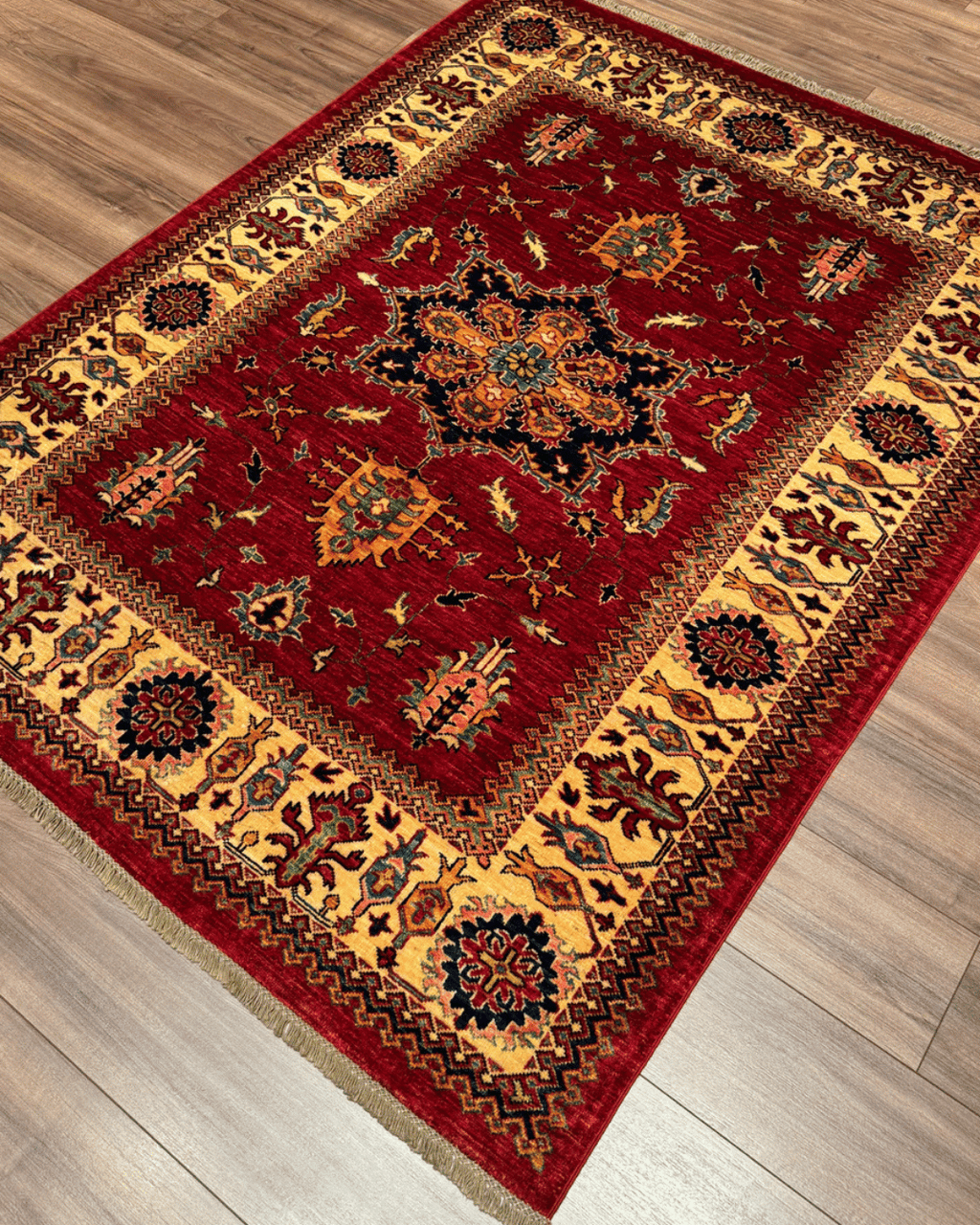 Shirvan Hand-Knotted Wool Rug 5' x 6'