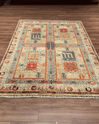 Tapis en laine style afghan 55 x 146 cm