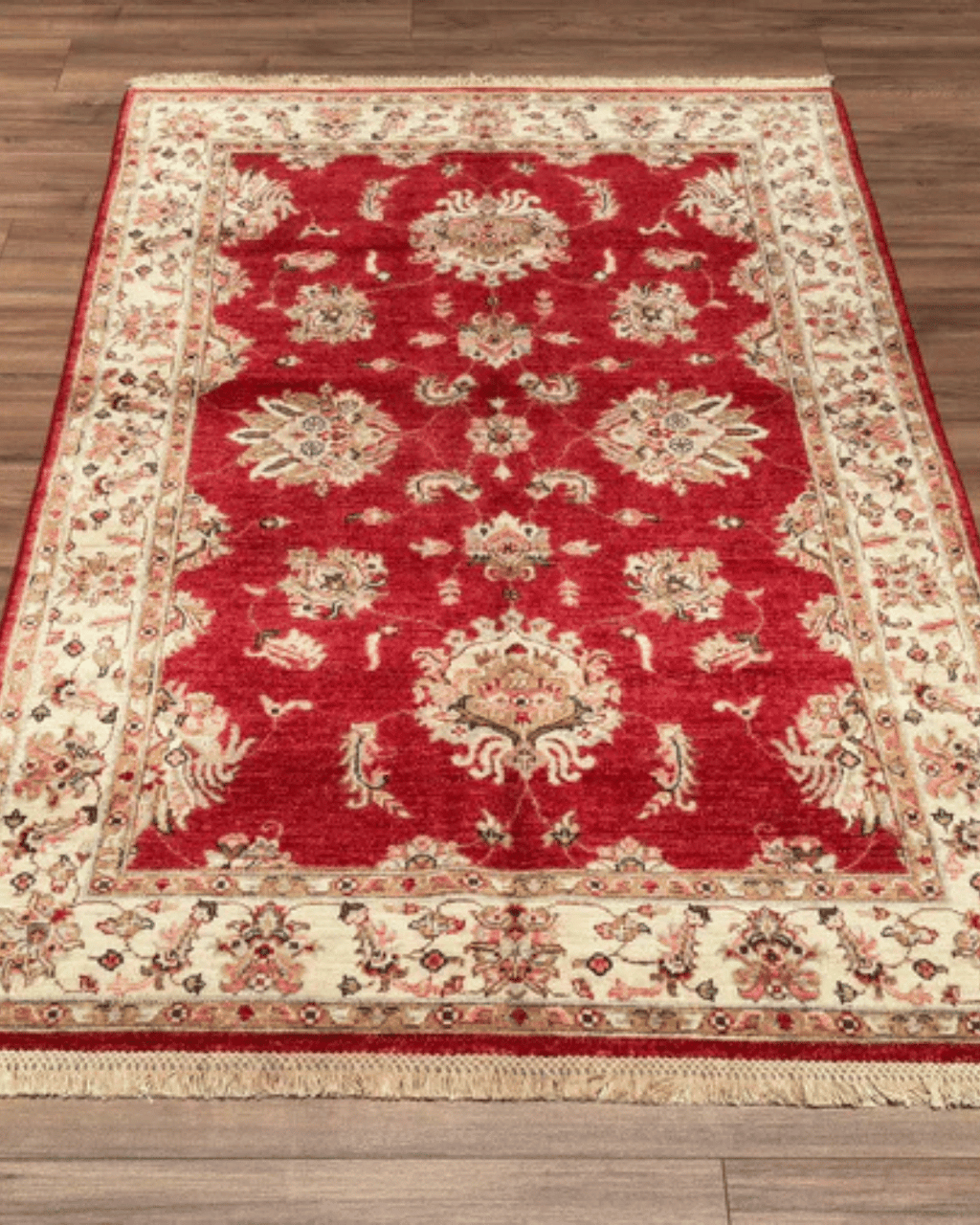 Ushak Hand-Knotted Wool Rug 4' x 6'