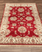 Ushak Hand-Knotted Wool Rug 4' x 6'