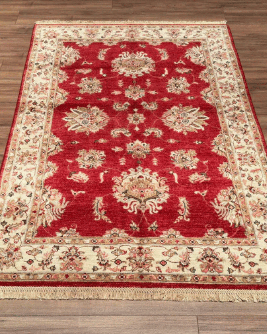 Ushak Hand-Knotted Wool Rug 4' x 6'