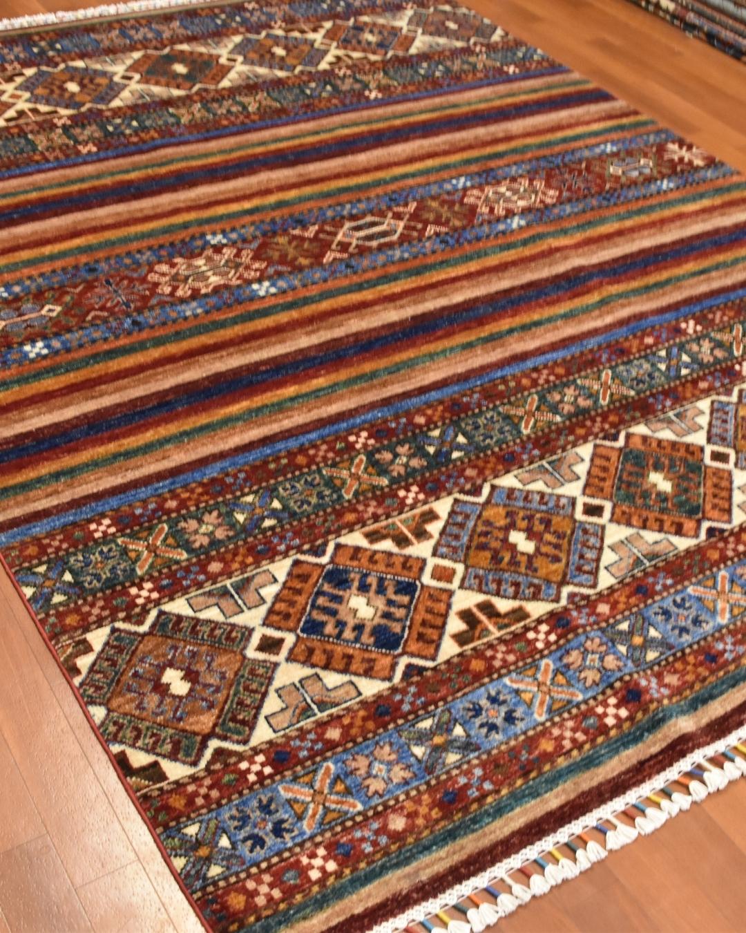 Sultani Hand-Knotted Wool Rug 5' x 6' 6"