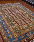 Pazyryk Hand-Knotted Wool Rug 5' 7" x 8' 3"