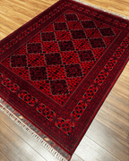 Tapis en laine style afghan 55 x 146 cm