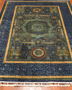 Mamluk Hand-Knotted Wool Rug 4' 3" x 5' 9"