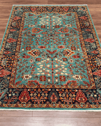 Ushak Hand-Knotted Wool Rug 6' x 8'