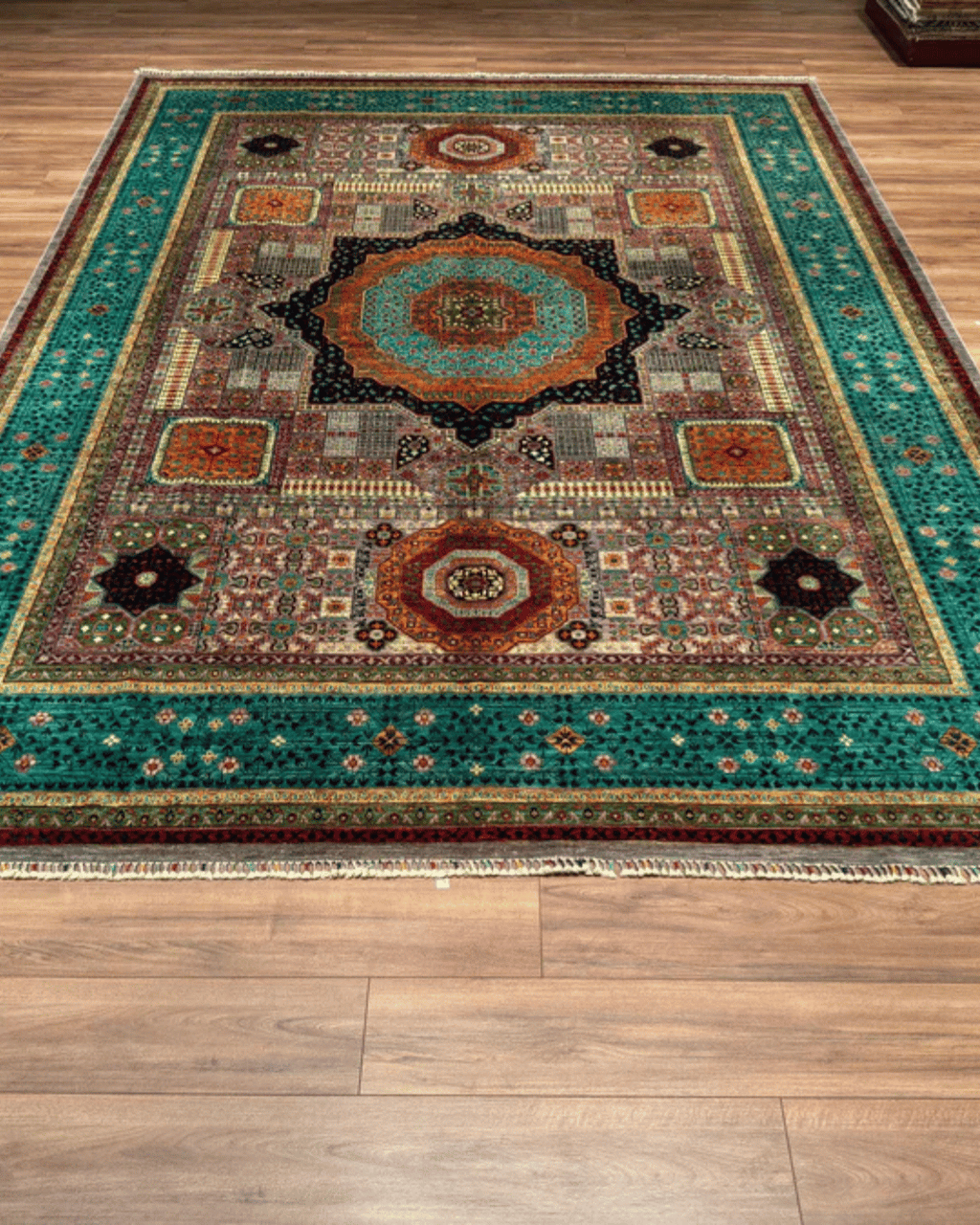 Mamluk Hand-Knotted Wool Rug 9' 1" x 12' 3"