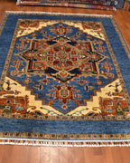 Sultani Hand-Knotted Wool Rug 5' 1" x 6' 3"