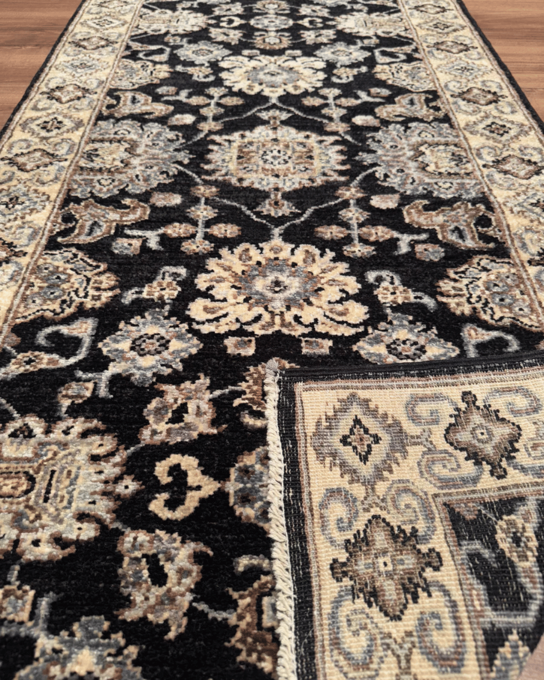 Ushak Hand-Knotted Wool Runner 2' x 10'