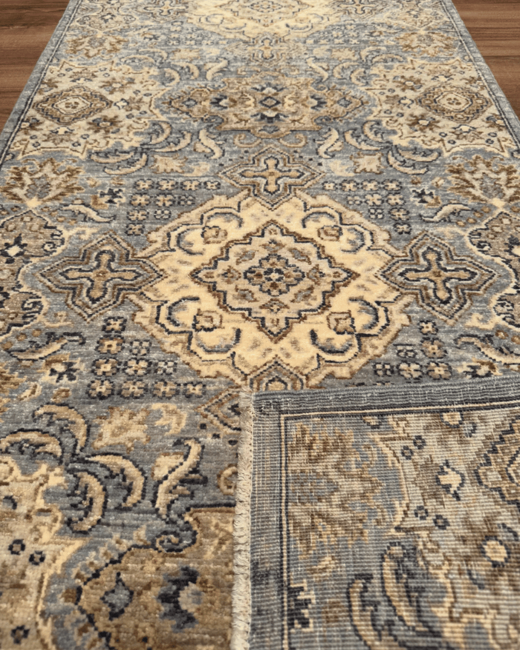 Ushak Hand-Knotted Wool Runner 2' x 12'