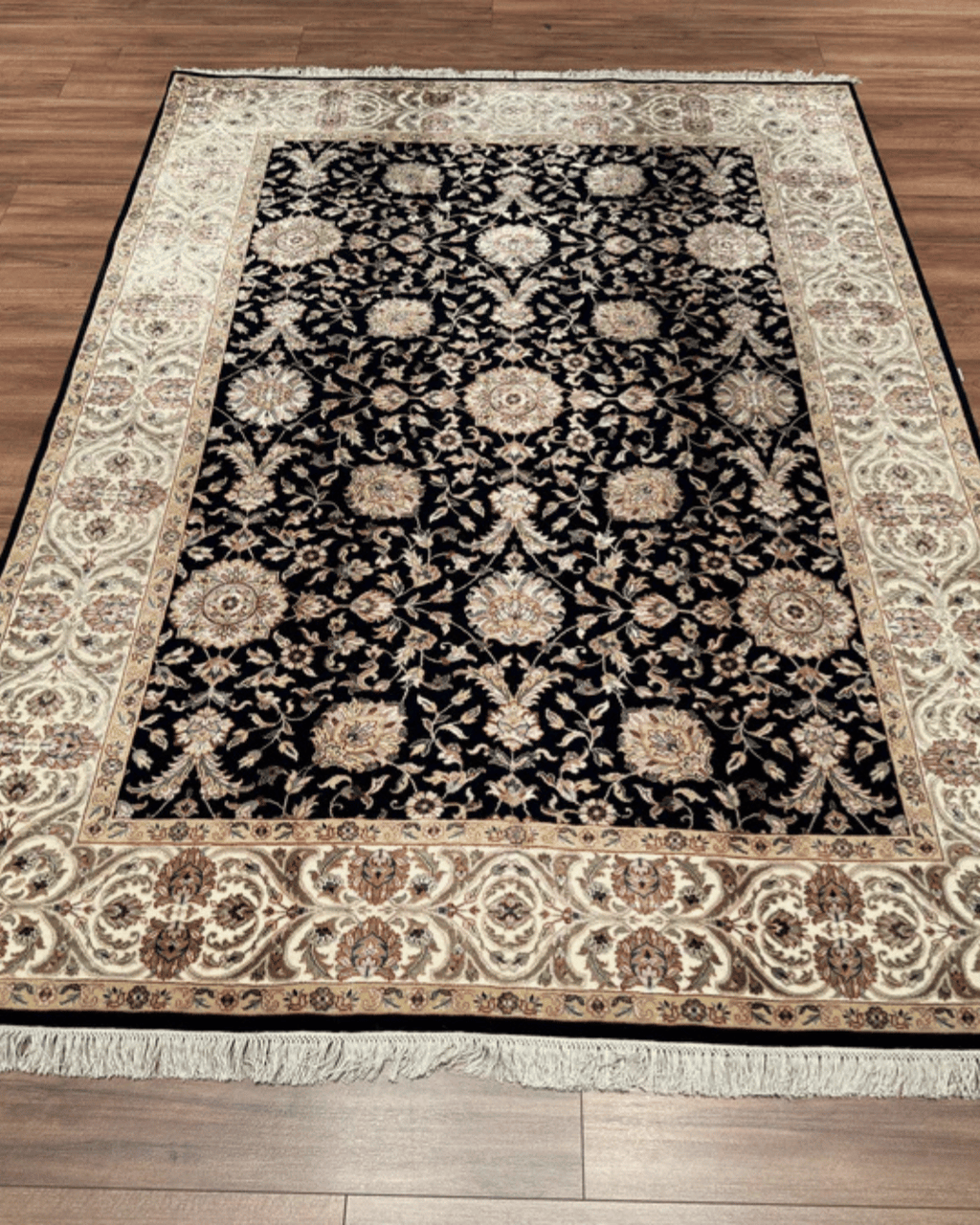 Ottoman Elegance Hand-Knotted Wool Rug 5' 8" x 7' 9"