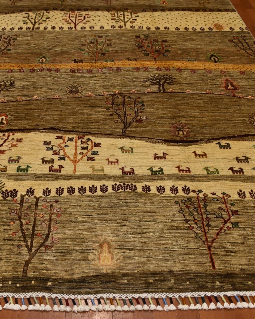 Sultani Hand-Knotted Wool Rug 5' x 8'