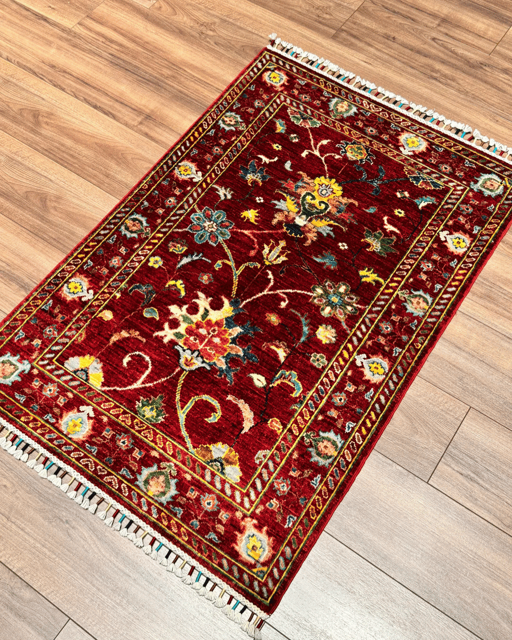 Sultani Hand-Knotted Wool Rug 2' 6" x 3' 9"