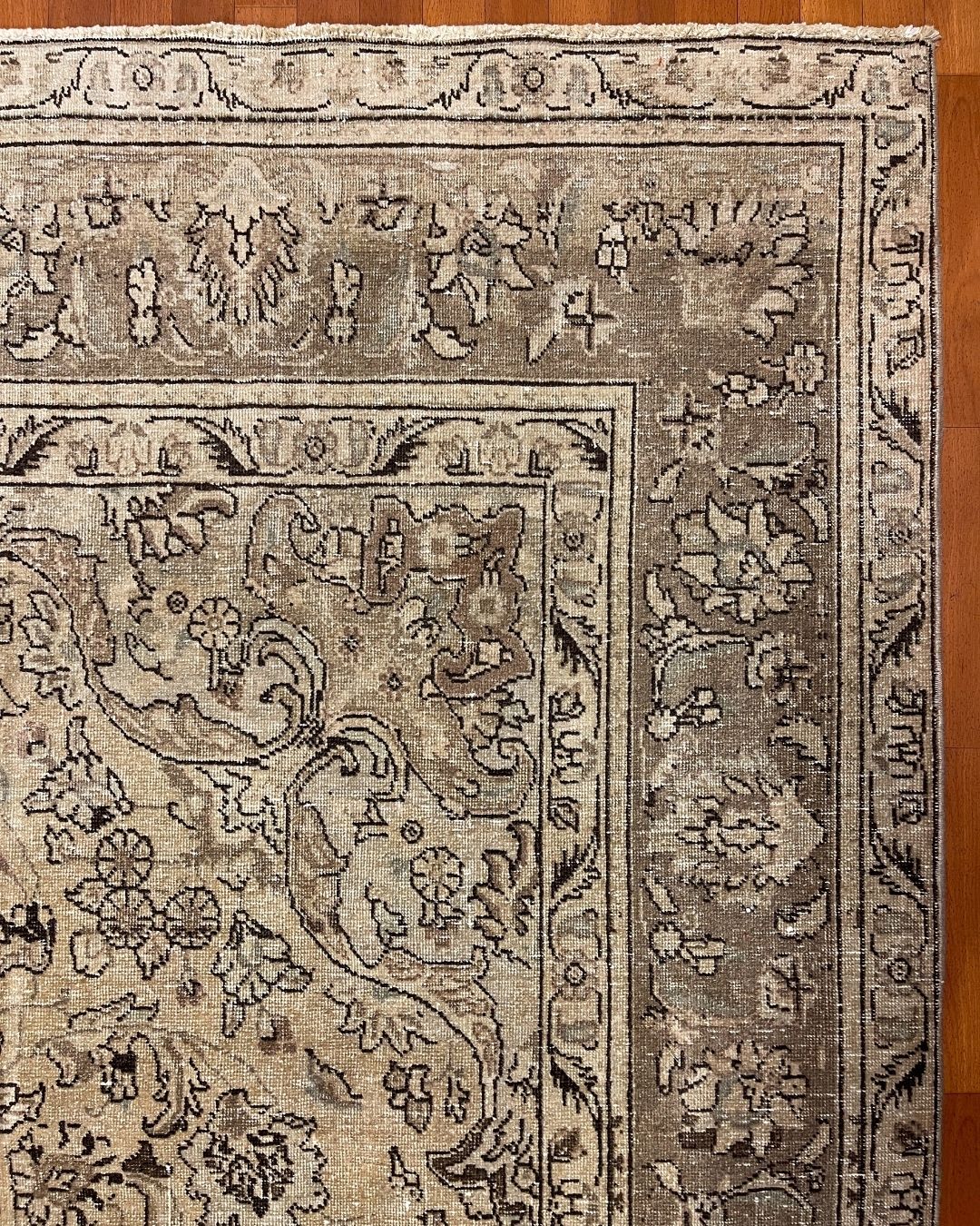 Tapis en laine style afghan 55 x 146 cm