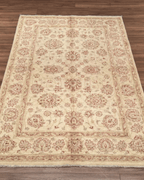Ushak Hand-Knotted Wool Rug 4' x 6'