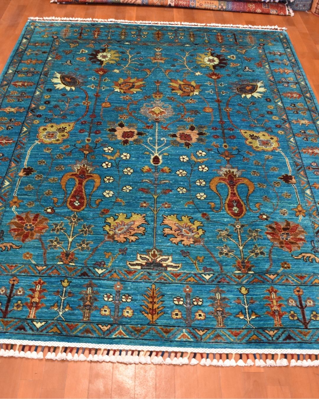 Sultani Hand-Knotted Wool Rug 156x204 cm 3.18 m² | 5x7 ft