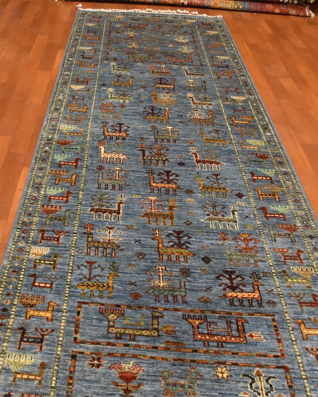 Sultani Hand-Knotted Wool Runner 2' 7" x 9' 25"