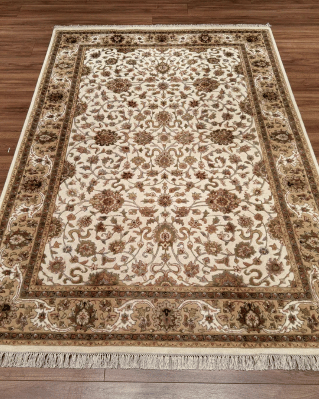 Tapis en laine style afghan 55 x 146 cm