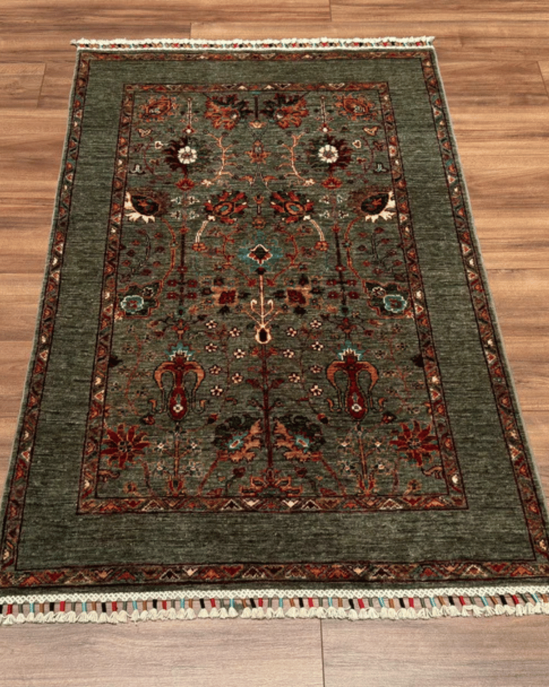 Sultani Hand-Knotted Wool Rug 3' 4" x 5' 2"