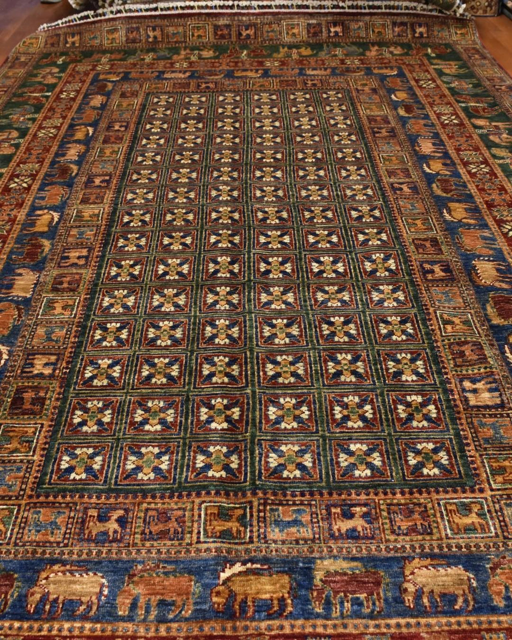 Pazyrk Hand-Knotted Wool Rug 6' 5" x 10' 5"