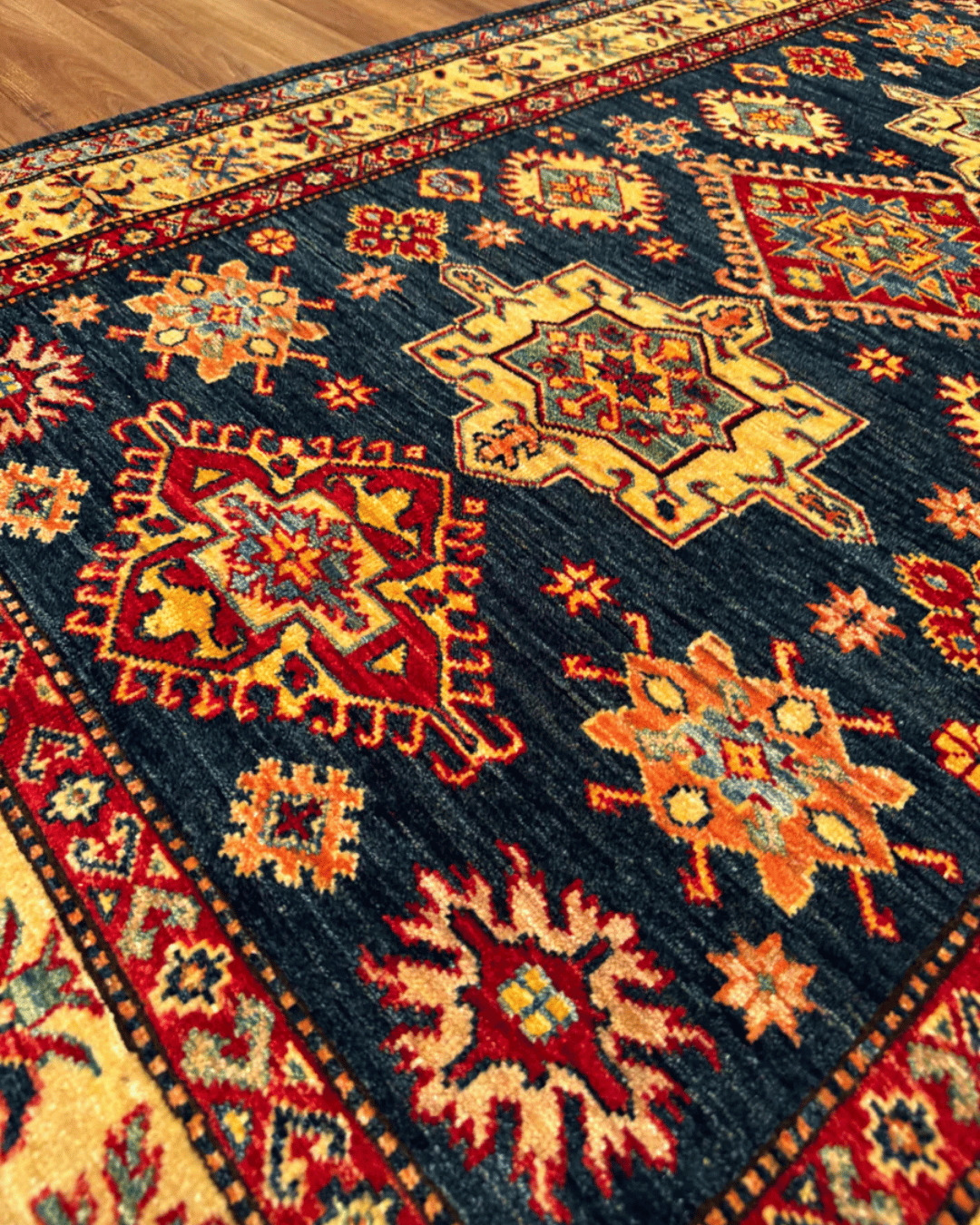 Shirvan Hand-Knotted Wool Rug 3' 7" x 5' 8"