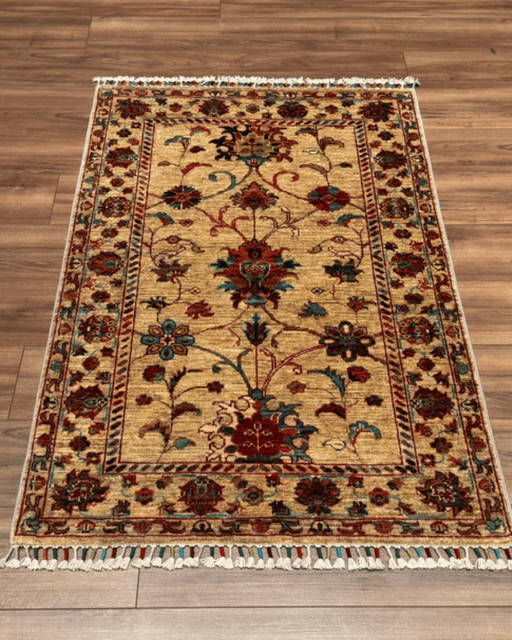 Sultani Hand-Knotted Wool Rug 3' 1" x 4' 7"