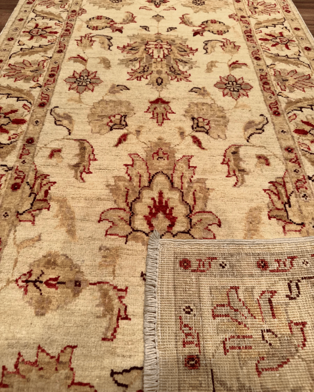 Ushak Hand-Knotted Wool Runner 2' x 10'
