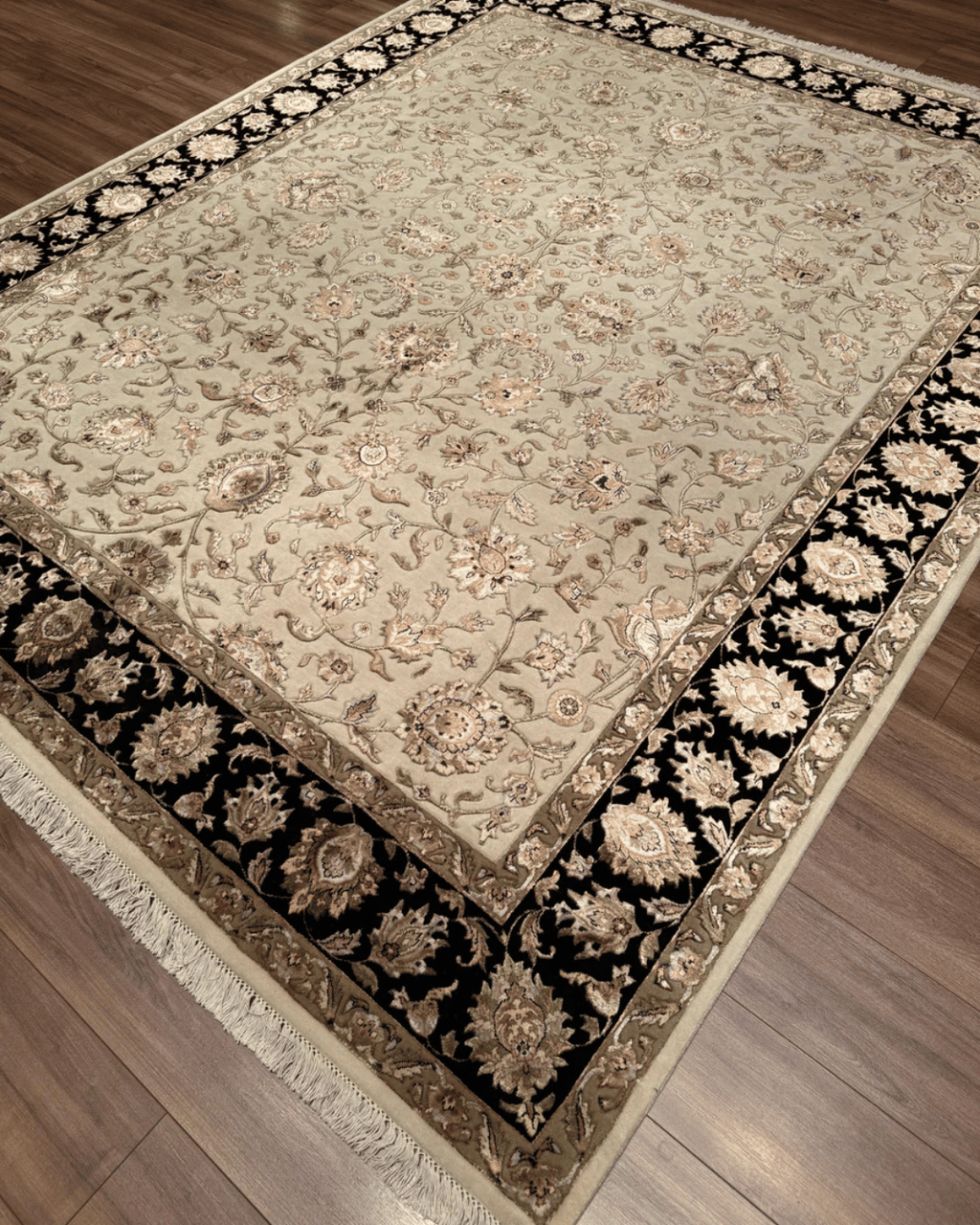 Ottoman Elegance Hand-Knotted Wool Rug 8' 2" x 9' 9"