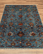 Sultani Hand-Knotted Wool Rug 4' x 6'
