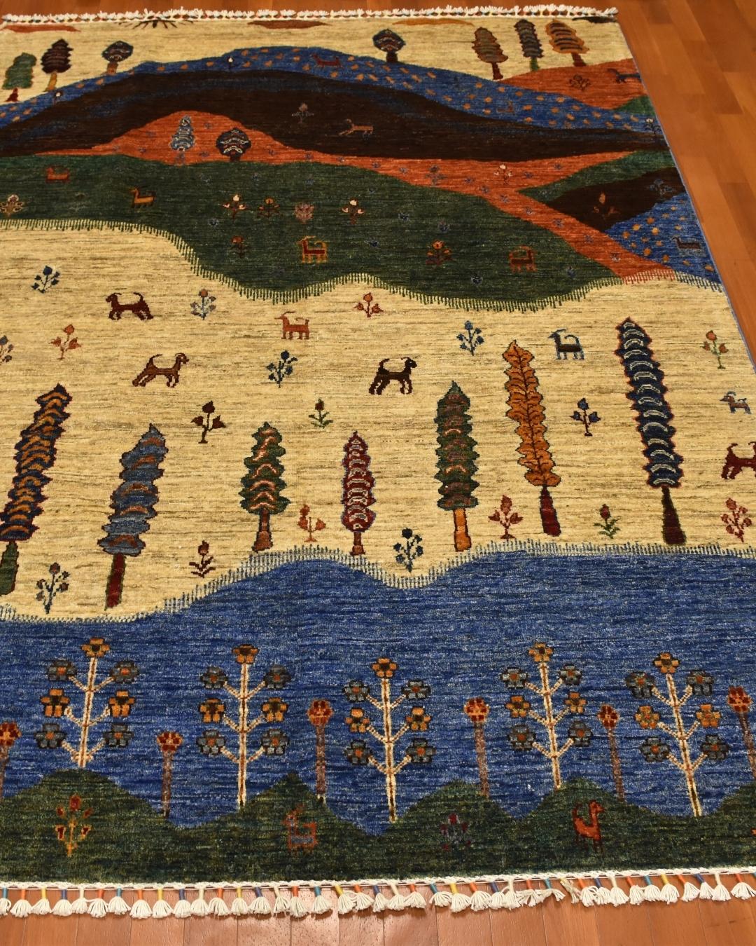 Sultani Hand-Knotted Wool Rug 5' x 7'