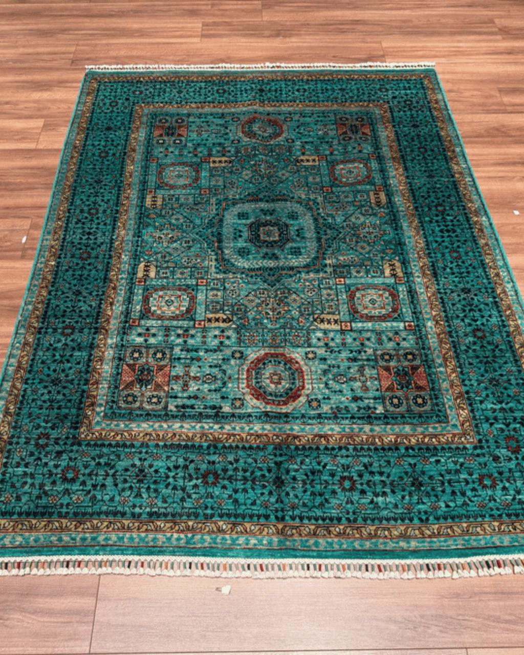 Mamluk Hand-Knotted Wool Rug 4' 9" x 6' 8"