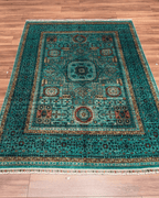 Mamluk Hand-Knotted Wool Rug 4' 9" x 6' 8"