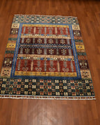 Sultani Hand-Knotted Wool Rug 4' x 5'