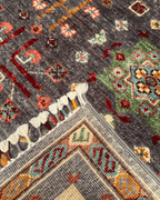 Tapis en laine style afghan 55 x 146 cm