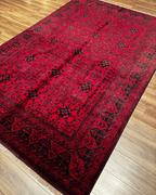 Handwoven Afghan Style Wool Rug 6' 6" x 9' 6"