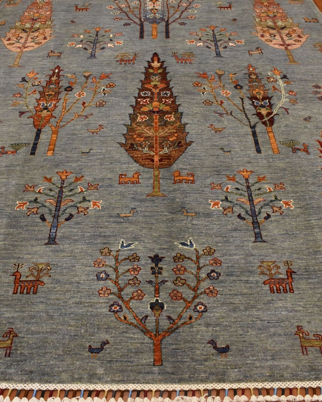 Tapis en laine style afghan 55 x 146 cm