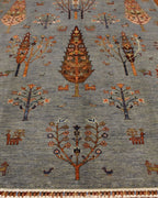 Tapis en laine style afghan 55 x 146 cm