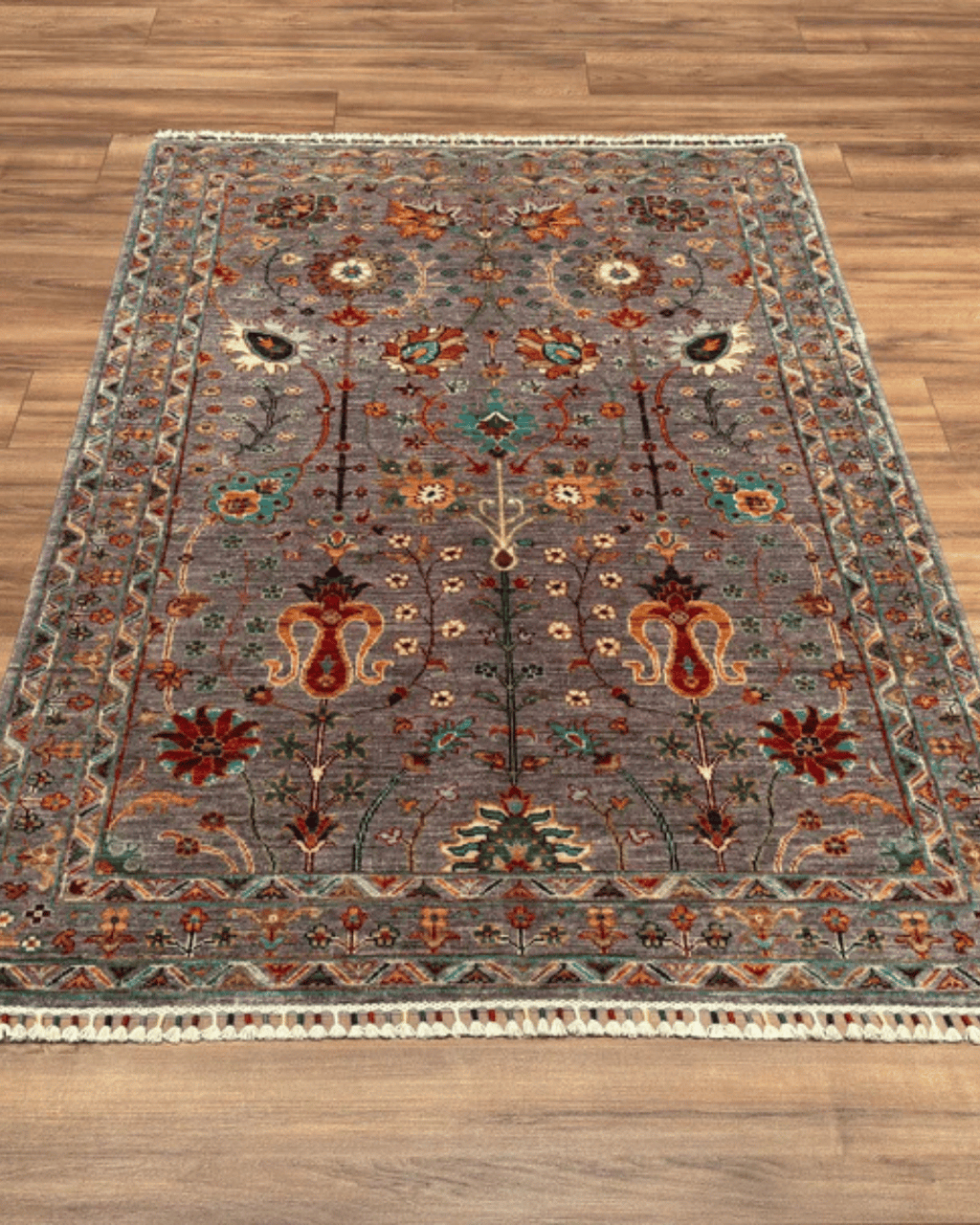 Sultani Hand-Knotted Wool Rug 4' x 6'