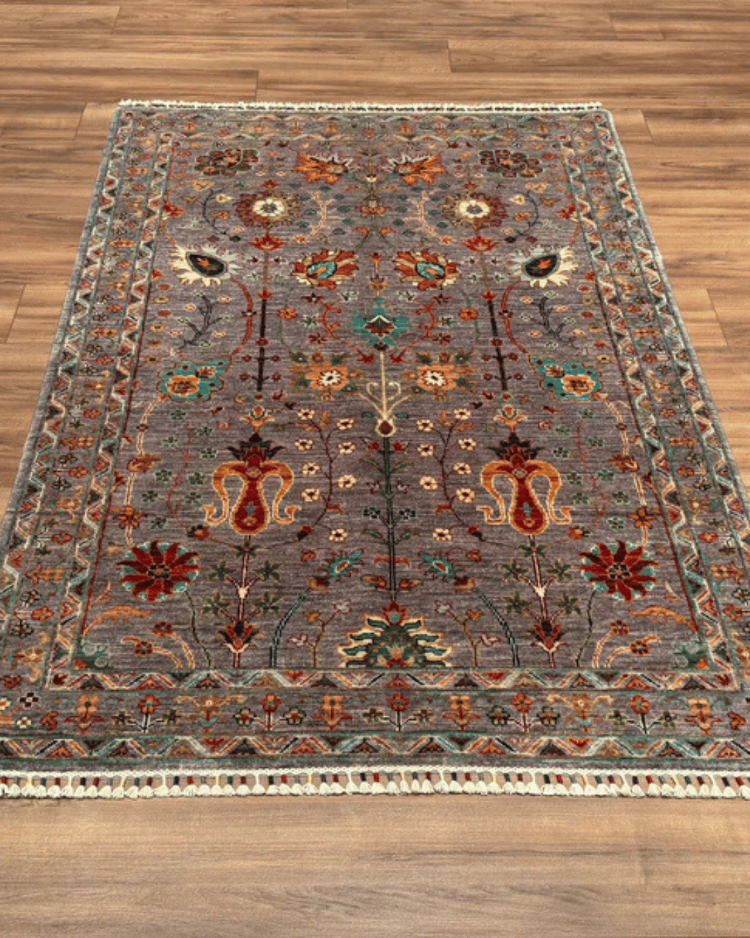 Sultani Hand-Knotted Wool Rug 4' x 6'