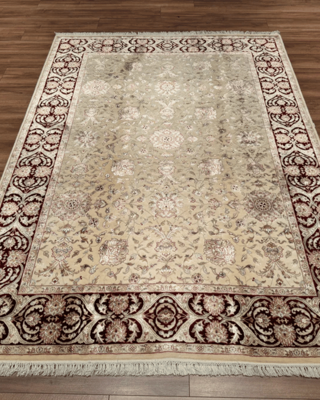 Tapis en laine style afghan 55 x 146 cm