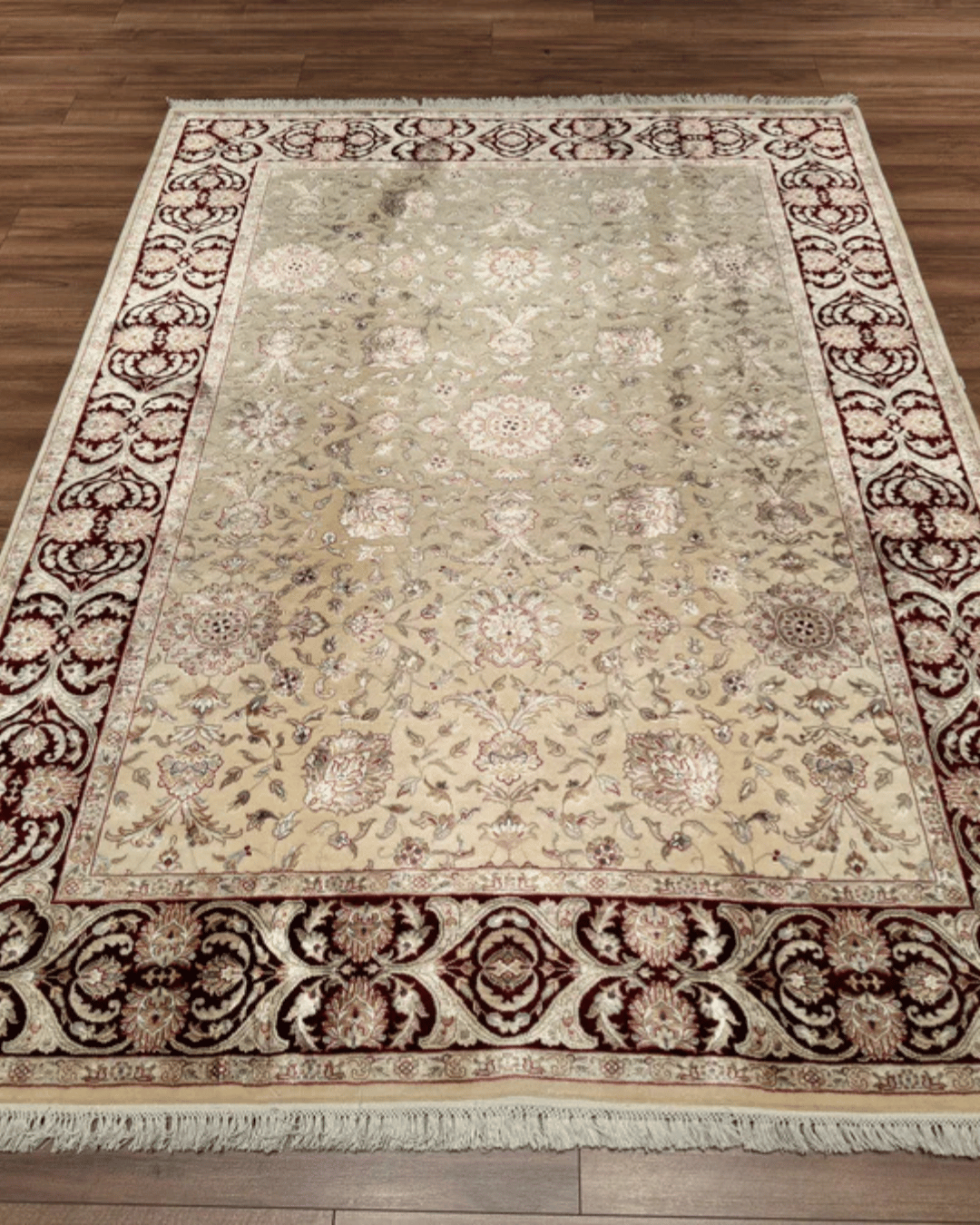 Tapis en laine style afghan 55 x 146 cm