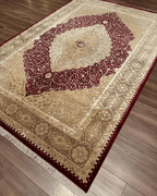 Ottoman Elegance Hand-Knotted Wool Rug 6' 8" x 9' 9"