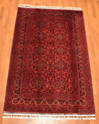 Afghan Hamyap Style Hand-Knotted Wool Rug 3' 9" x 5' 9"