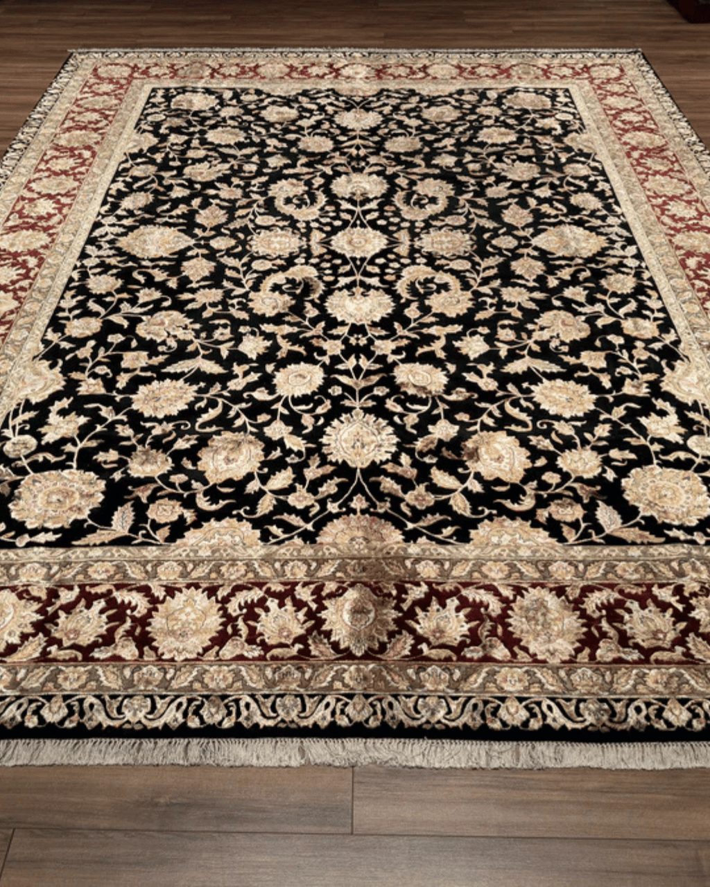 Ottoman Elegance Hand-Knotted Wool Rug 10' 1" x 12' 9"