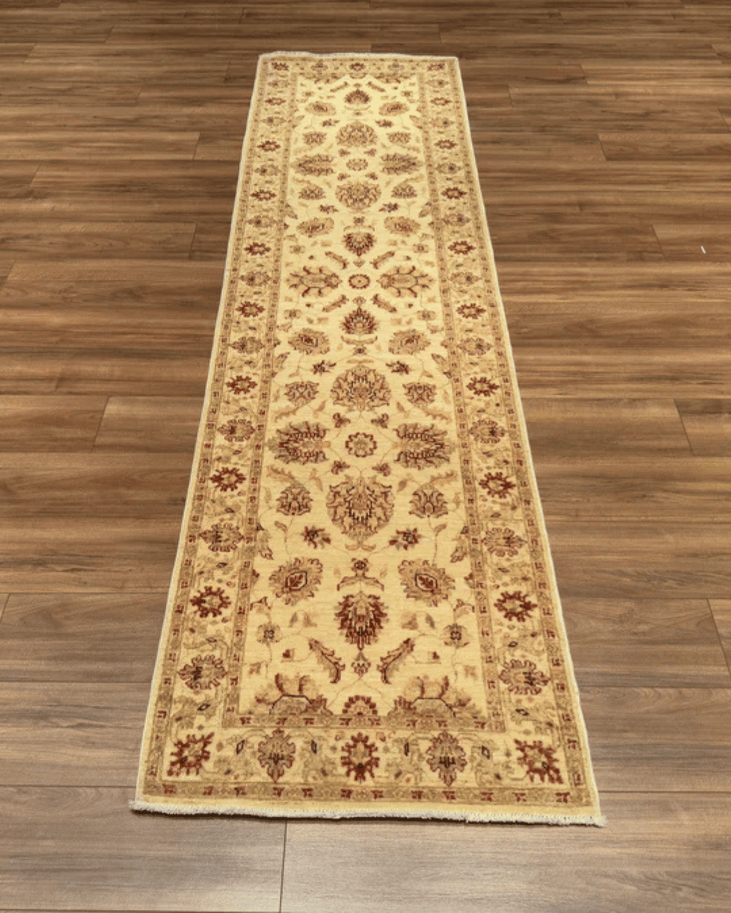 Ushak Hand-Knotted Wool Runner 2' x 10'