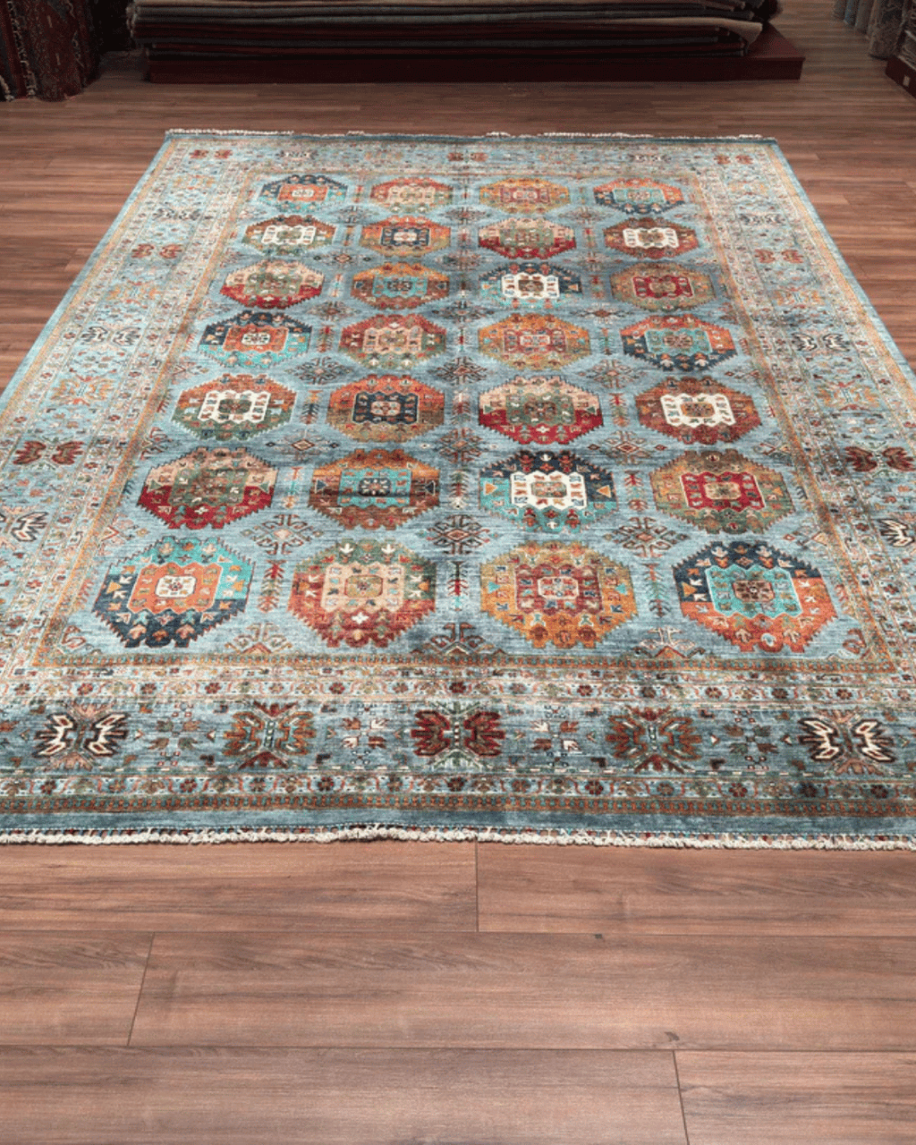 Veziri Hand-Knotted Wool Rug 9' x 12'