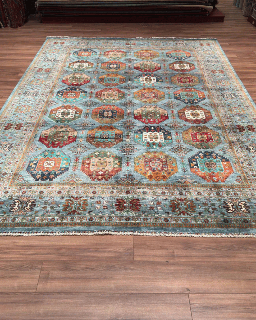 Veziri Hand-Knotted Wool Rug 9' x 12'