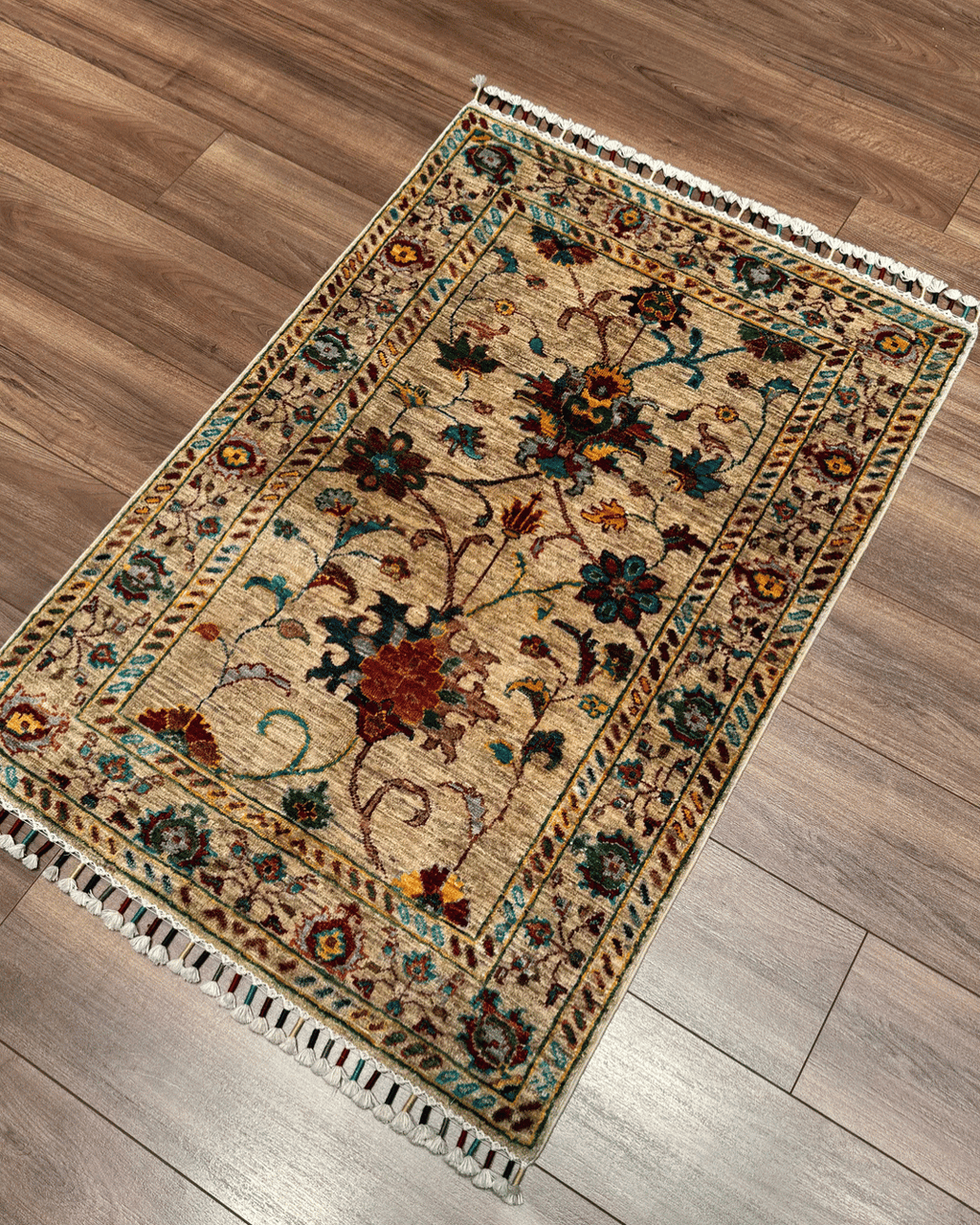 Sultani Hand-Knotted Wool Rug 2' 7" x 3' 9"