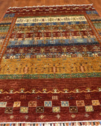 Sultani Hand-Knotted Wool Rug 4' x 6'